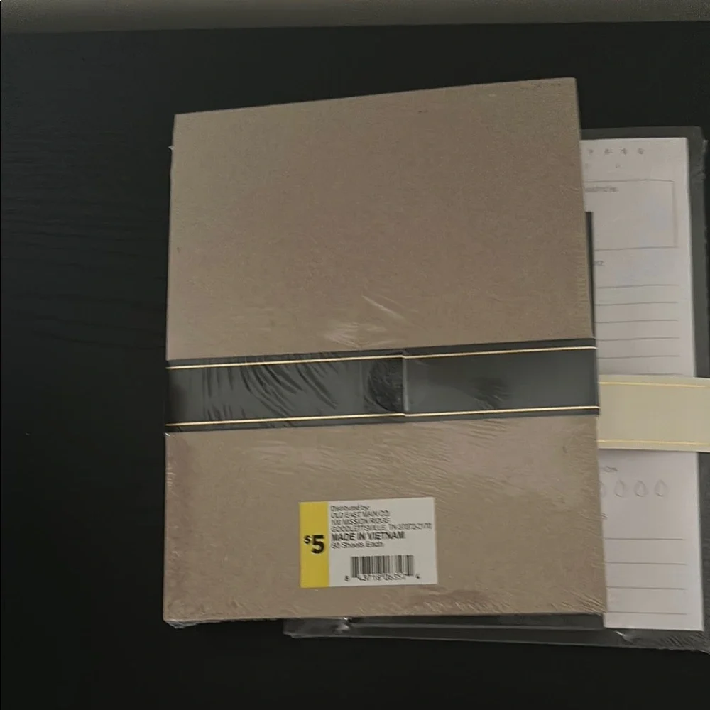 ✨Elegant Daily Notepad - Black and Cream 2pk